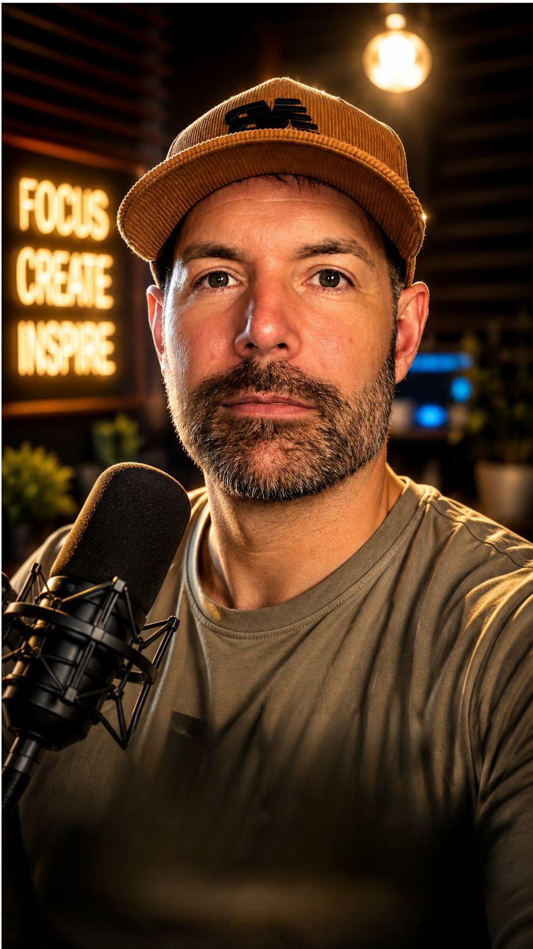 Ferry de Graaf tijdens een voice-over opname